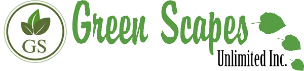 Green Scapes Unlimited Inc. logo with green leaves and stylized text on a light background.